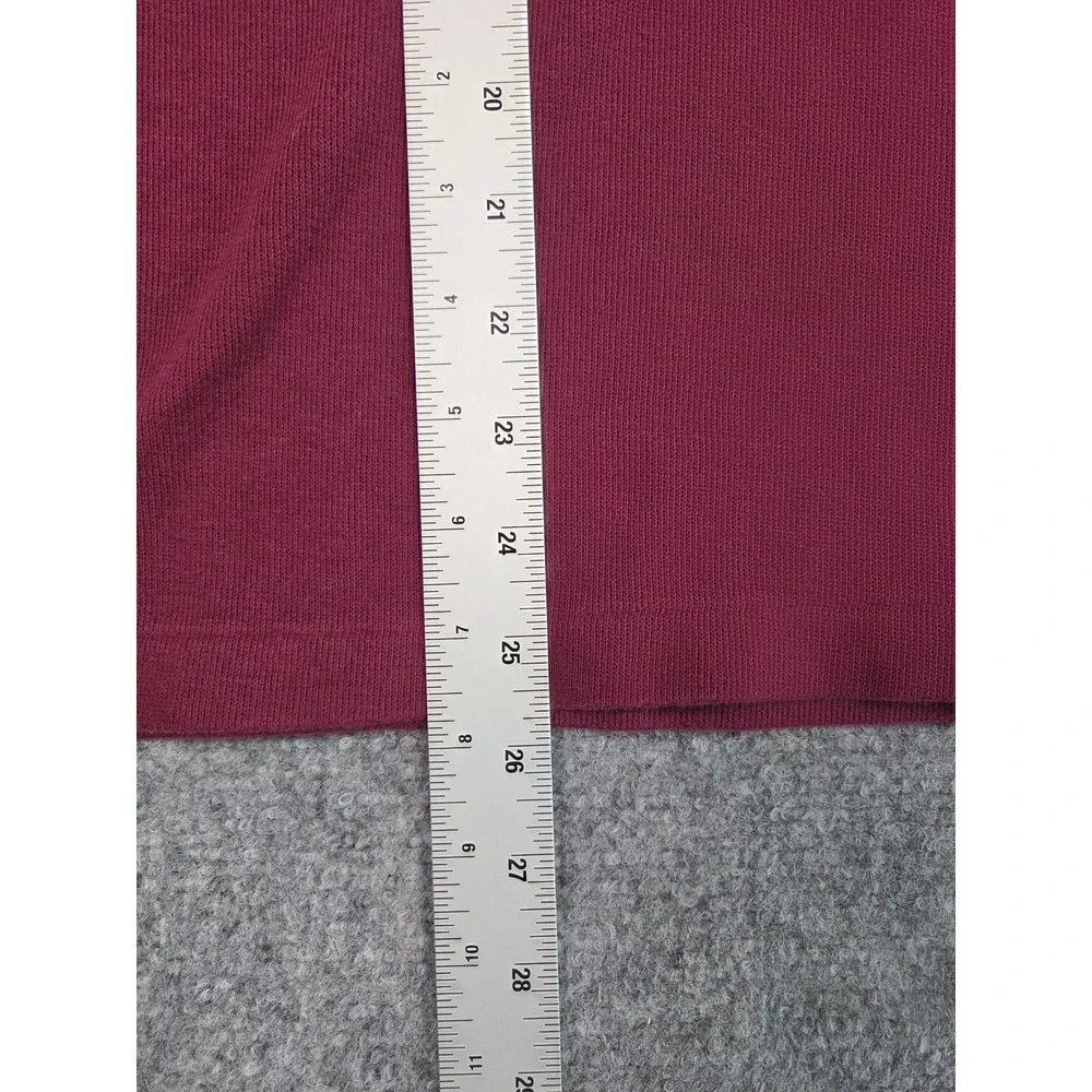Polo Ralph Lauren Sweater Mens Medium‎ Quarter Zip Pullover Burgundy Rib Cotton